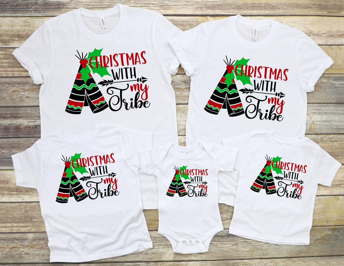 Christmas Tribe Shirt: Buffalo Plaid Matching Family Tee