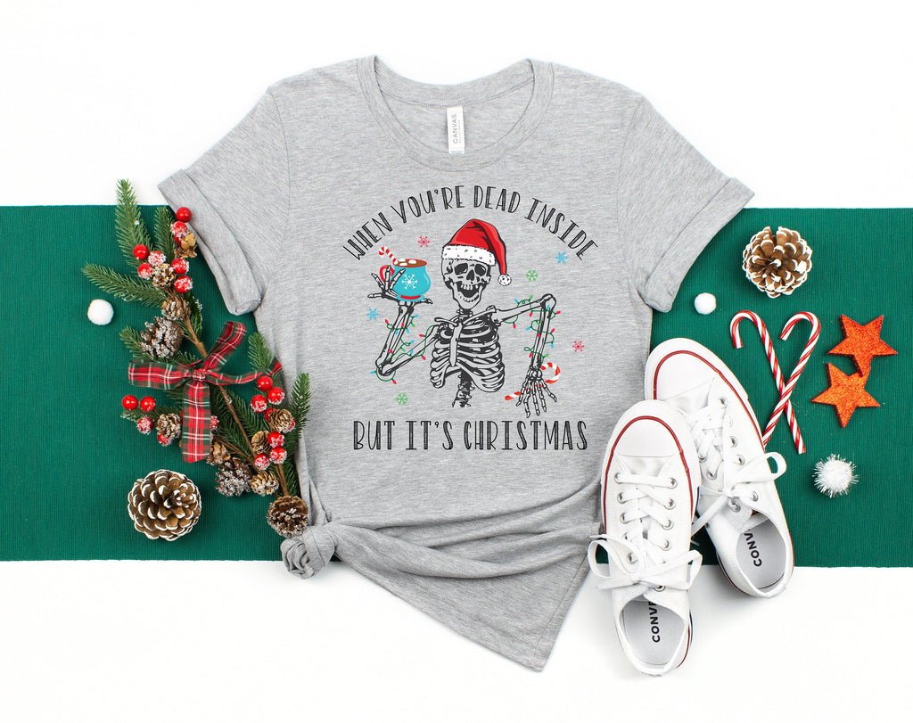 Custom Skeleton Christmas Shirt: Spooky Santa Skull Gift