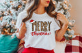 Leopard Print Merry Christmas Shirt, Family Holiday Tee