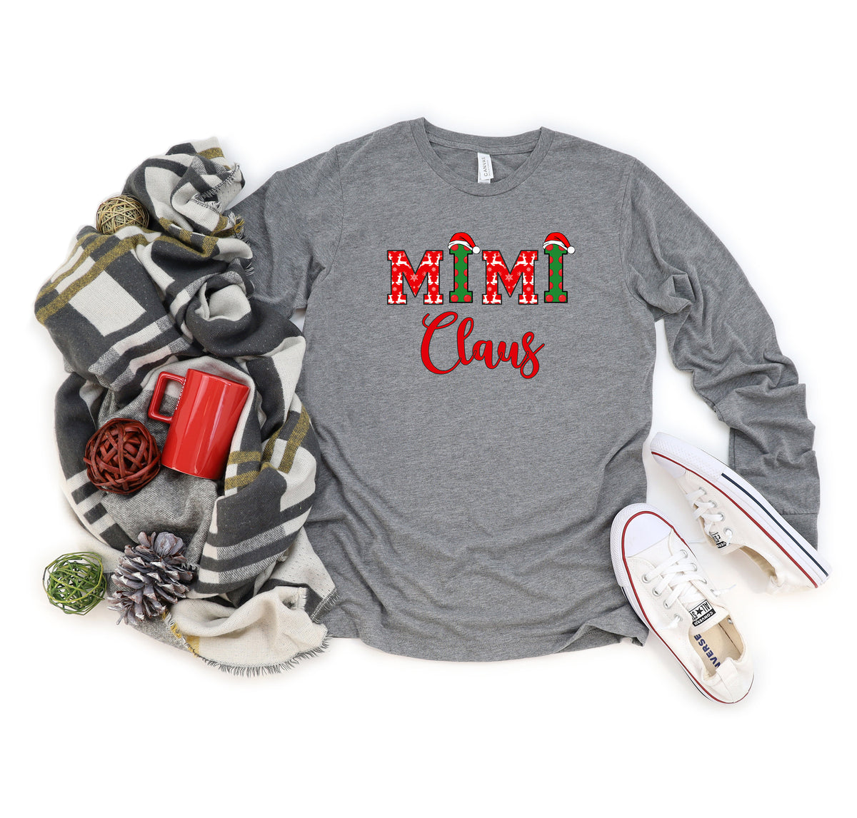 Mimi Claus Christmas Shirt: Grandmother Xmas T-Shirt
