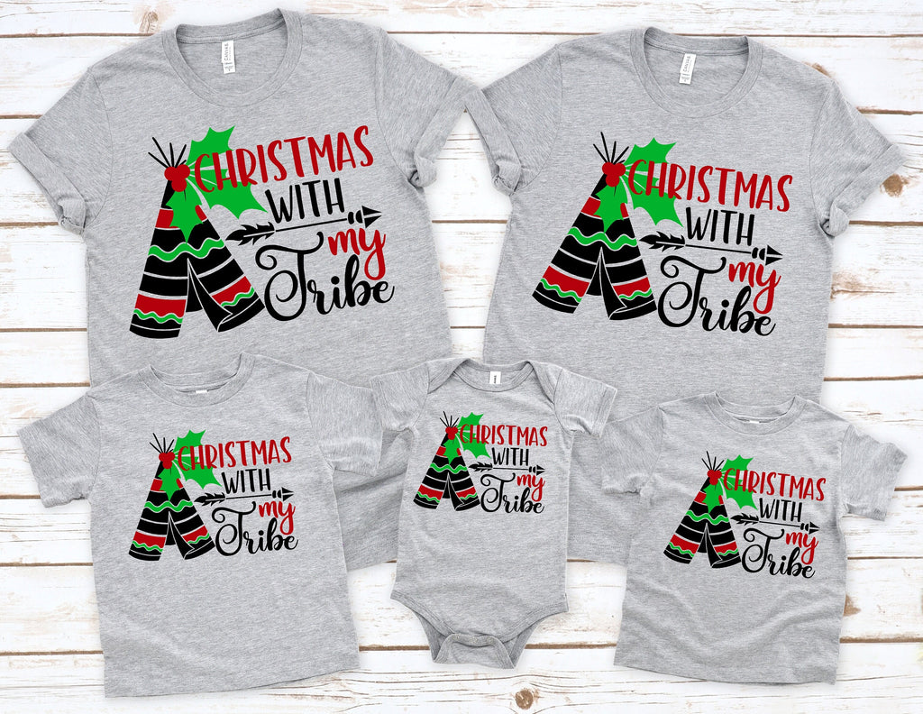 Christmas Tribe Shirt: Buffalo Plaid Matching Family Tee