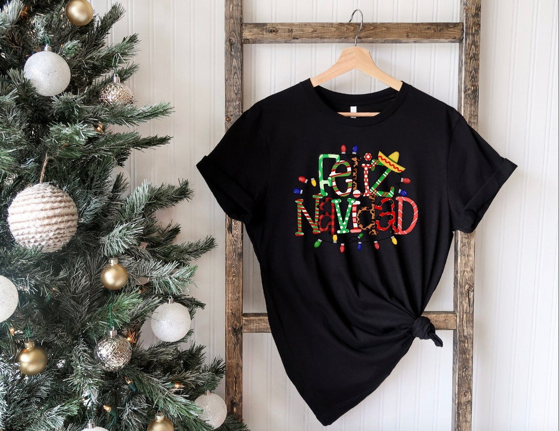Feliz Navidad Shirt: Spanish Merry Christmas Tee