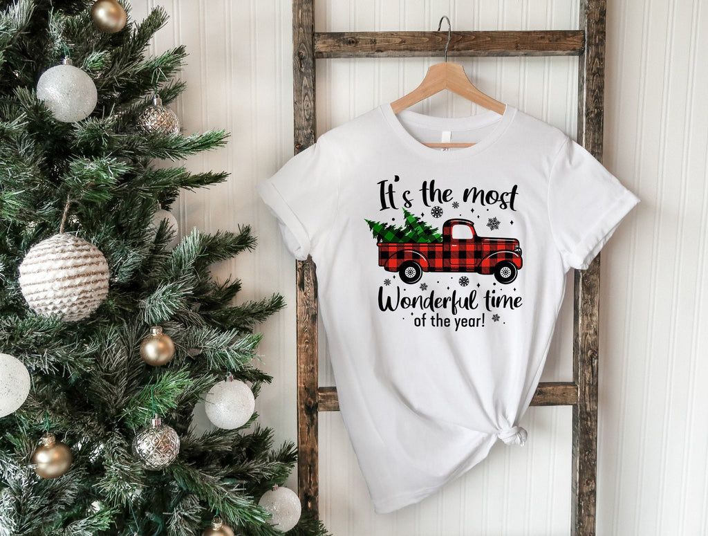 Buffalo Plaid Truck Christmas Shirt: Merry and Bright Gift