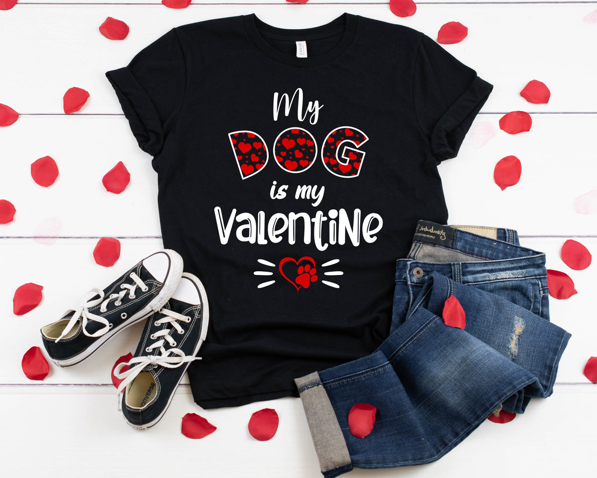 Dog Valentine Shirt, Cute Valentine Tee, Valentines Day Gift