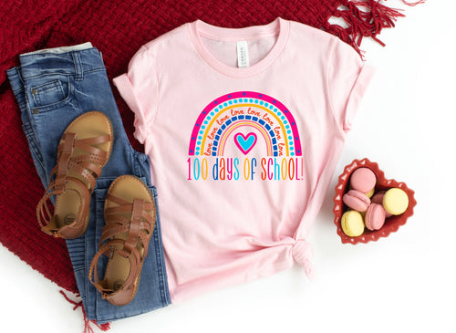 100 Days of School Shirt: Rainbow Teacher Shirt