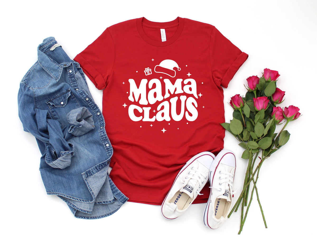 Mama Claus Shirt: Retro Christmas Mom Tee