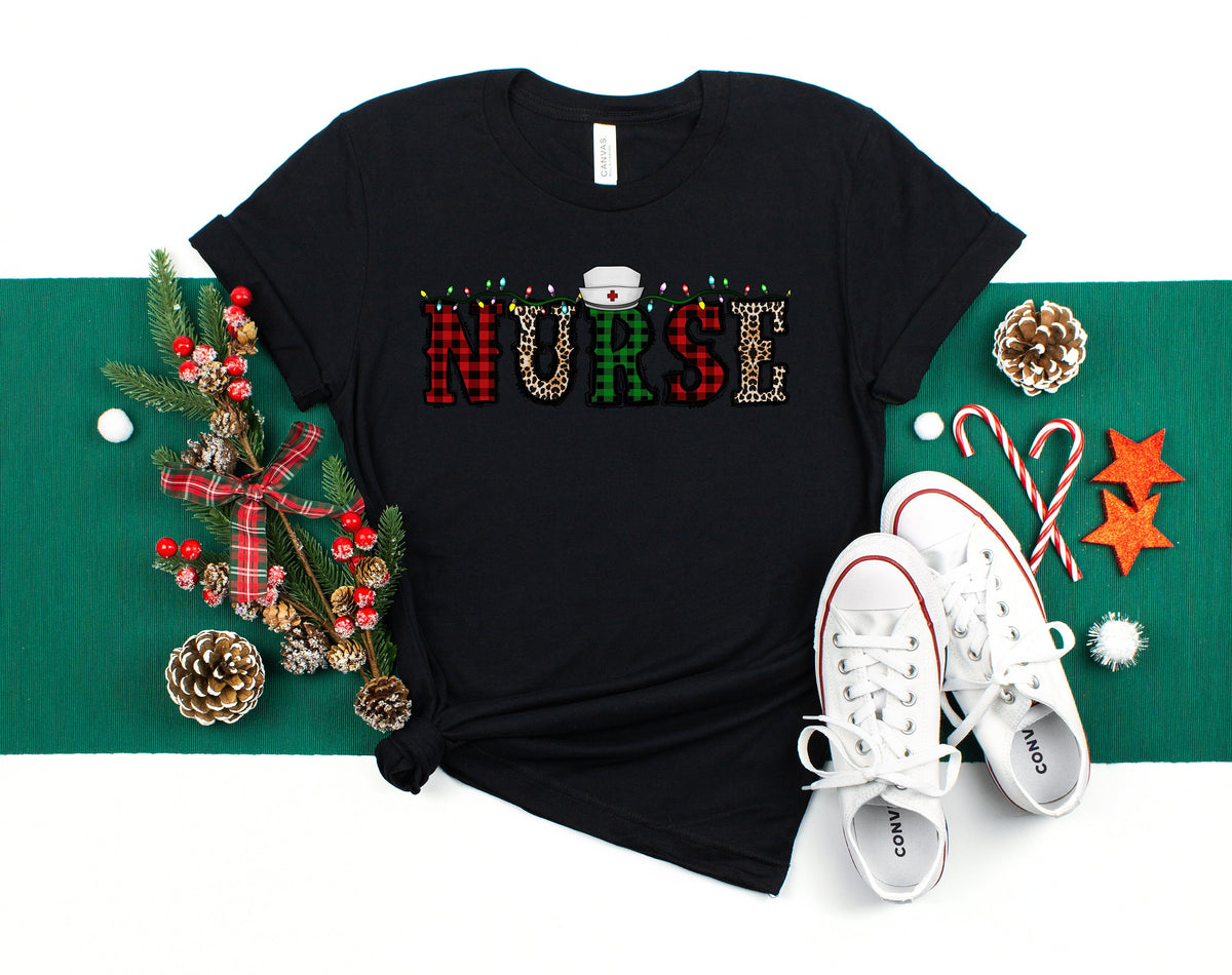 Santa's Favorite Nurse Christmas Shirt, Cute Holiday Tee