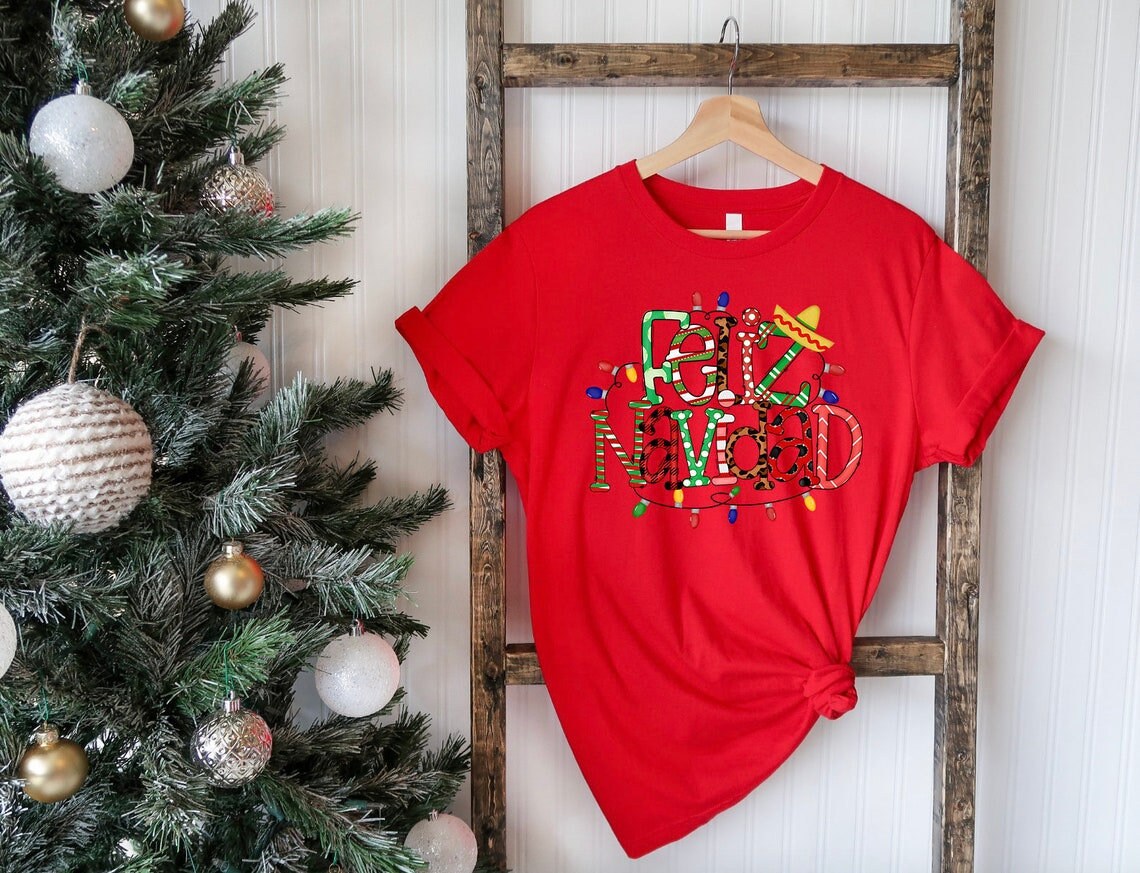 Feliz Navidad Shirt: Spanish Merry Christmas Tee