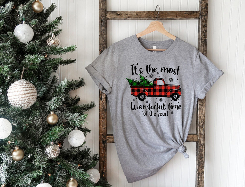 Buffalo Plaid Truck Christmas Shirt: Merry and Bright Gift