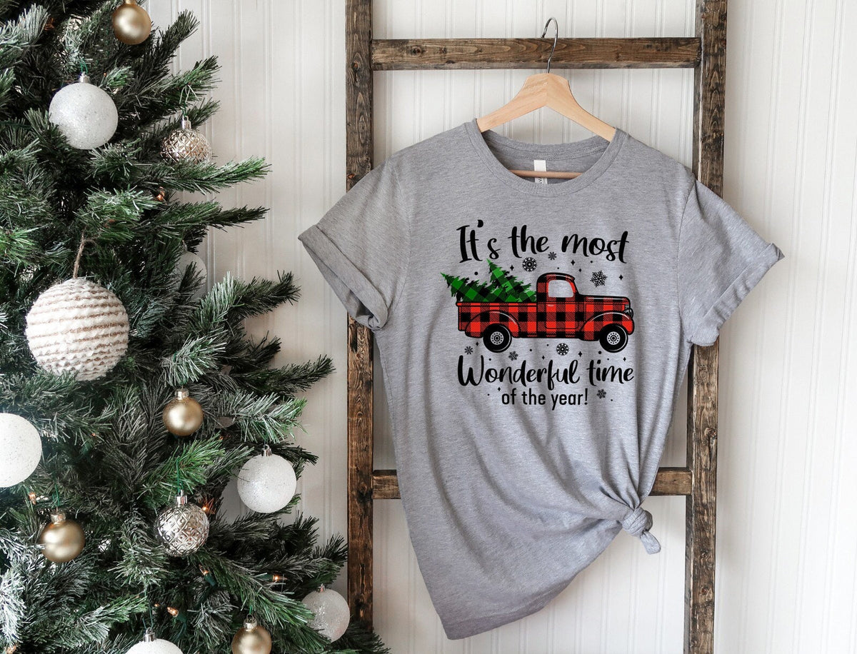 Buffalo Plaid Truck Christmas Shirt: Merry and Bright Gift