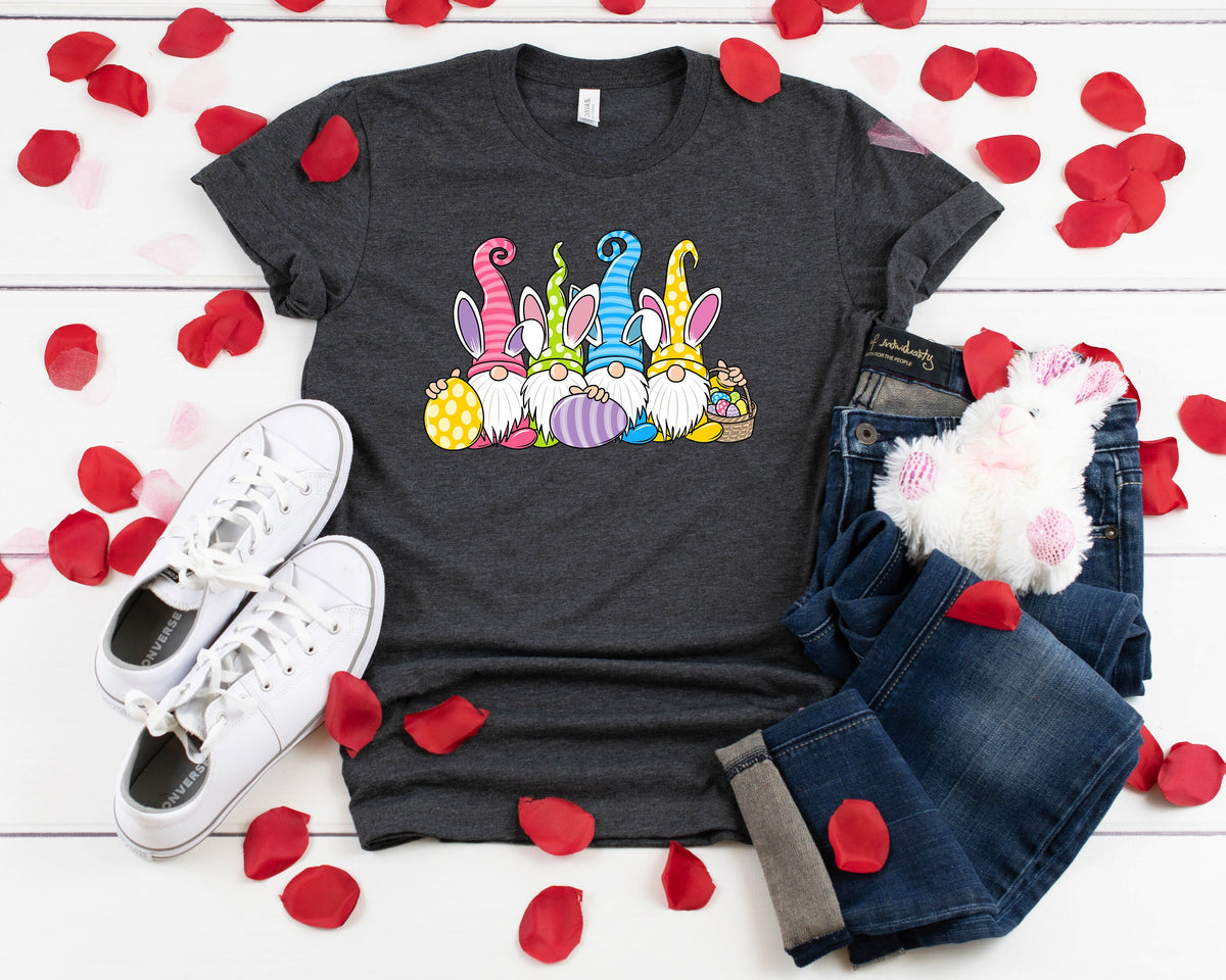 Easter Gnomes Shirt, Cute Bunny Tee