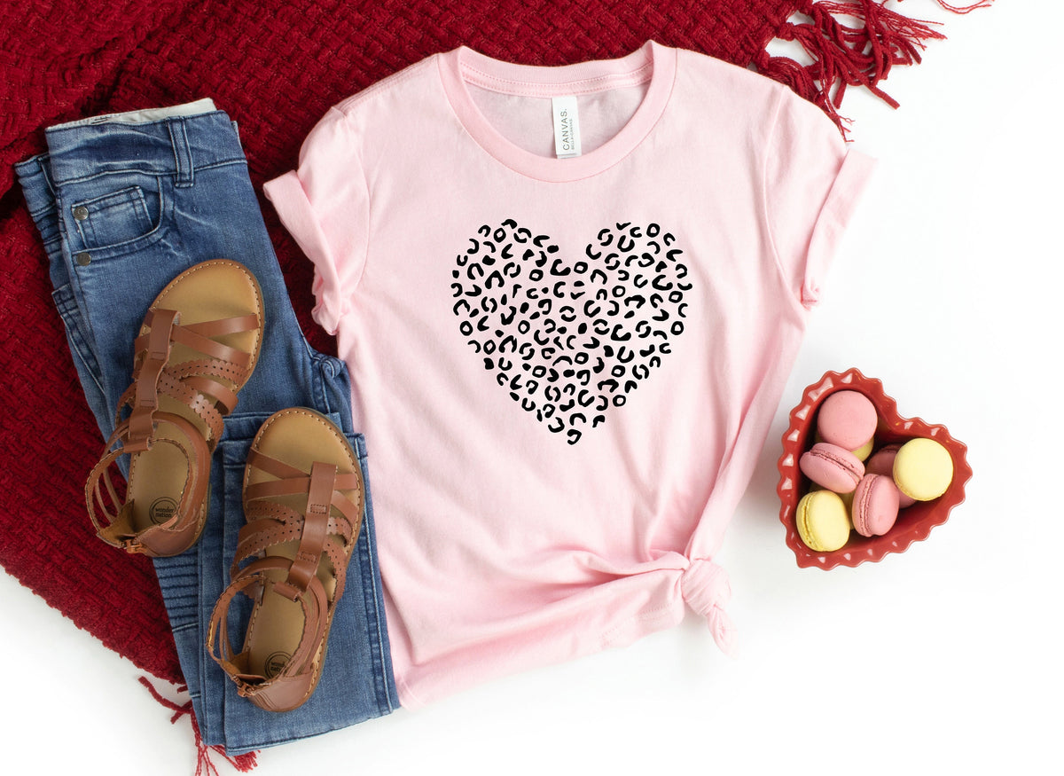 Leopard Print Heart Shirt: Valentine's Day Tee