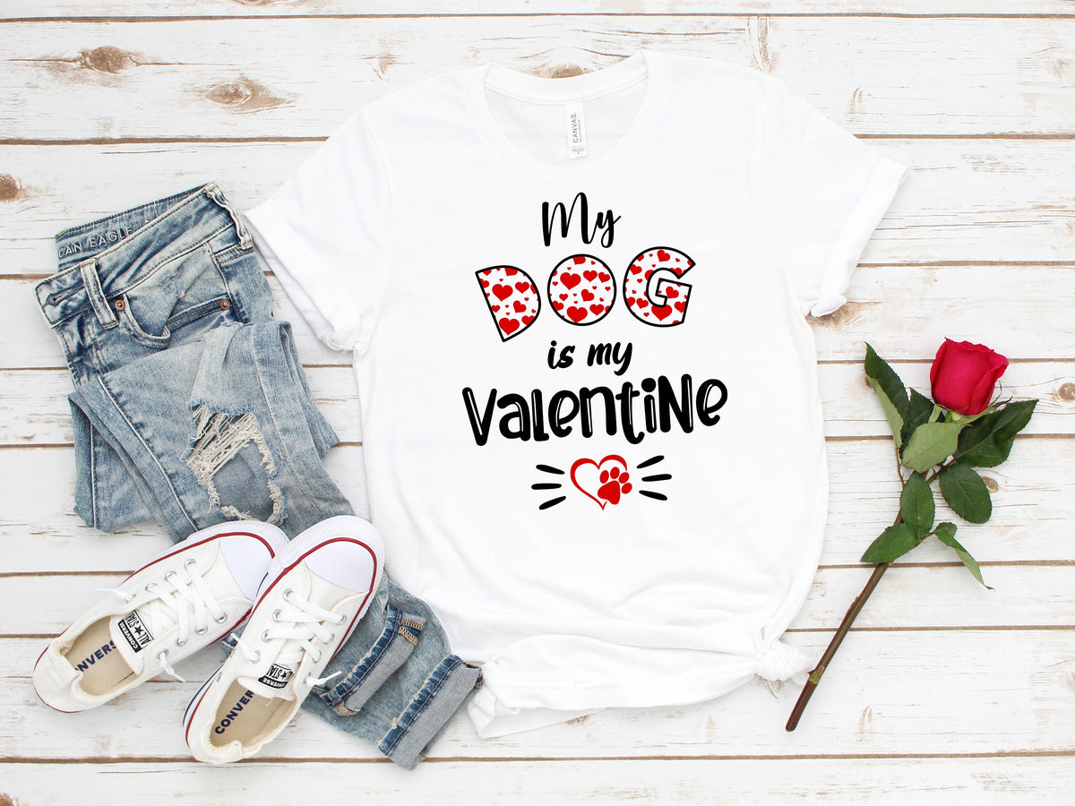 Dog Valentine Shirt, Cute Valentine Tee, Valentines Day Gift