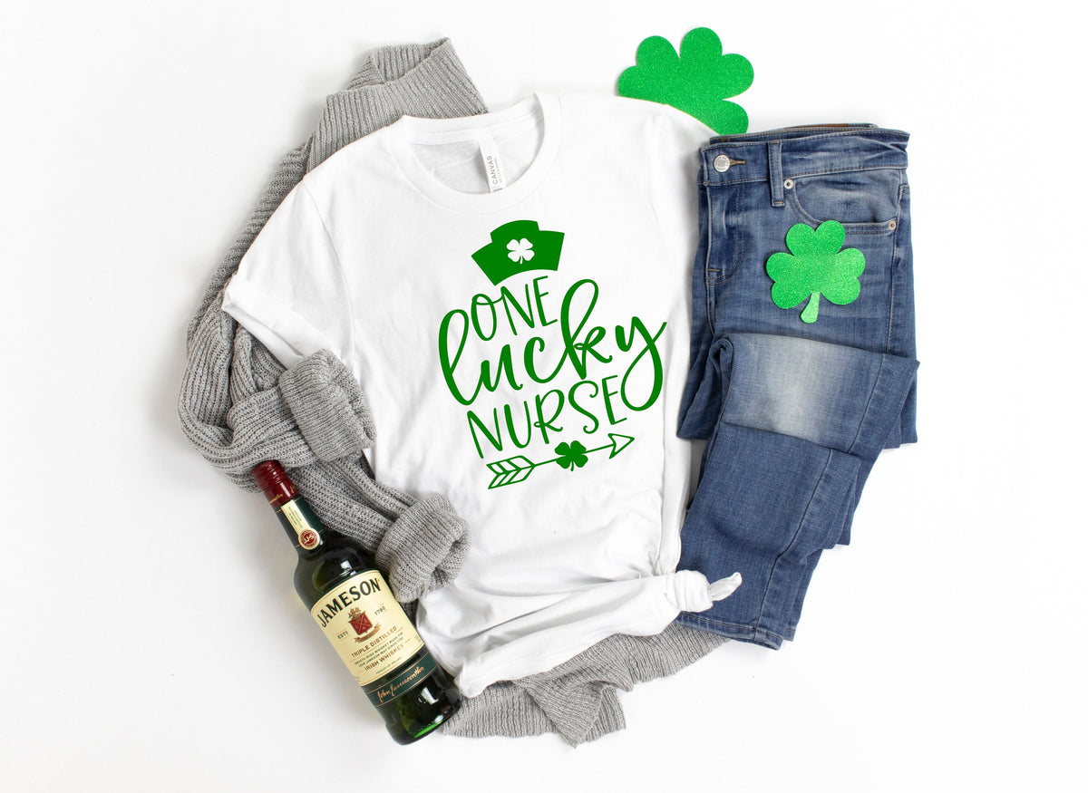 Lucky Nurse St. Patrick's Day T-Shirt: Irish Shamrock Tee