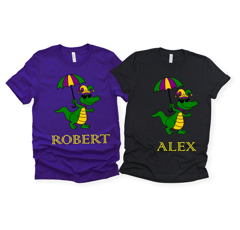 Mardi Gras Alligator Shirt: New Orleans Tee, NOLA Kids Shirt