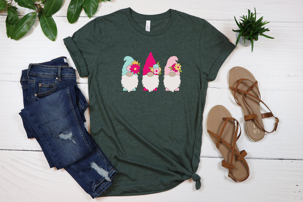 Easter Gnome Graphic Tee - Spring Holiday Shirt