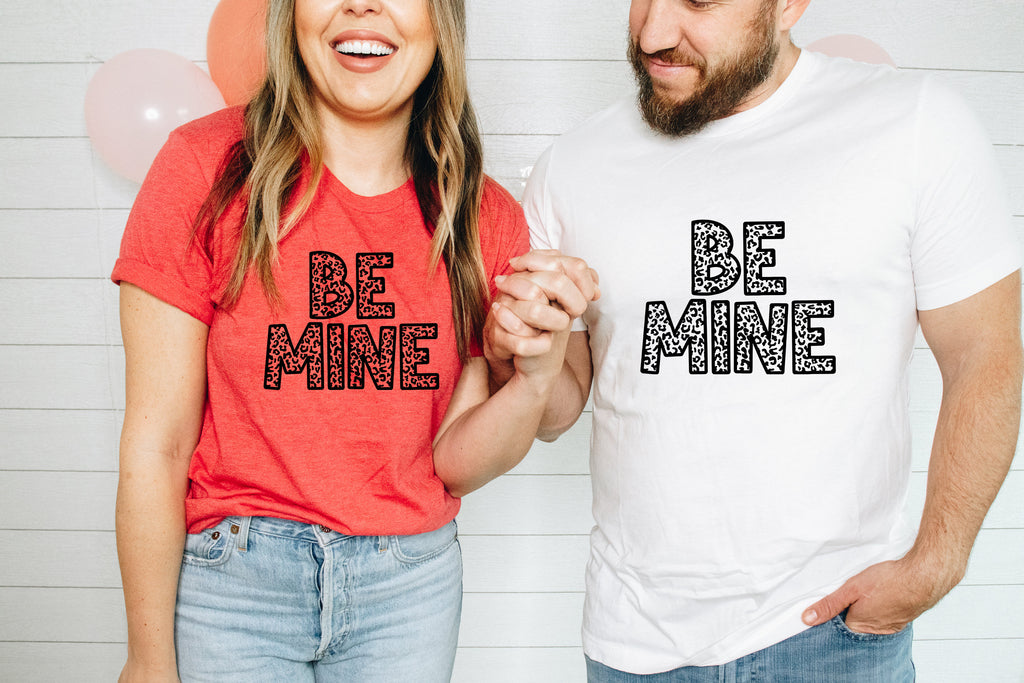 Leopard Print Valentines Day Shirt: "Be Mine" Cheetah Tee