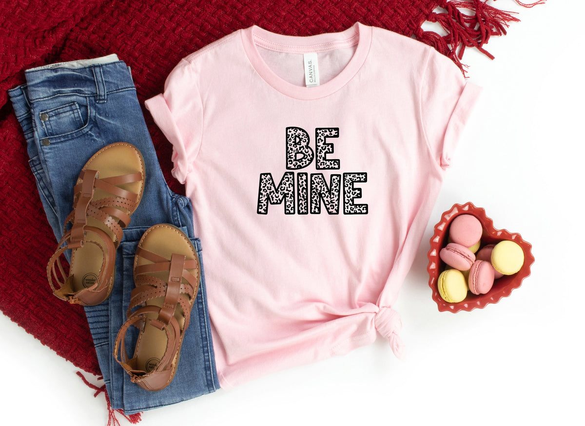 Leopard Print Valentines Day Shirt: "Be Mine" Cheetah Tee
