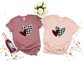 Buffalo Plaid Heart Valentines Day Shirt