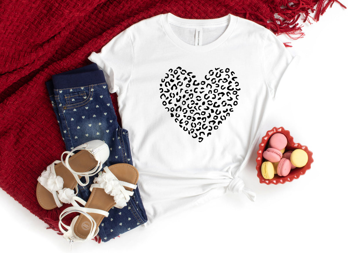 Leopard Print Heart Shirt: Valentine's Day Tee