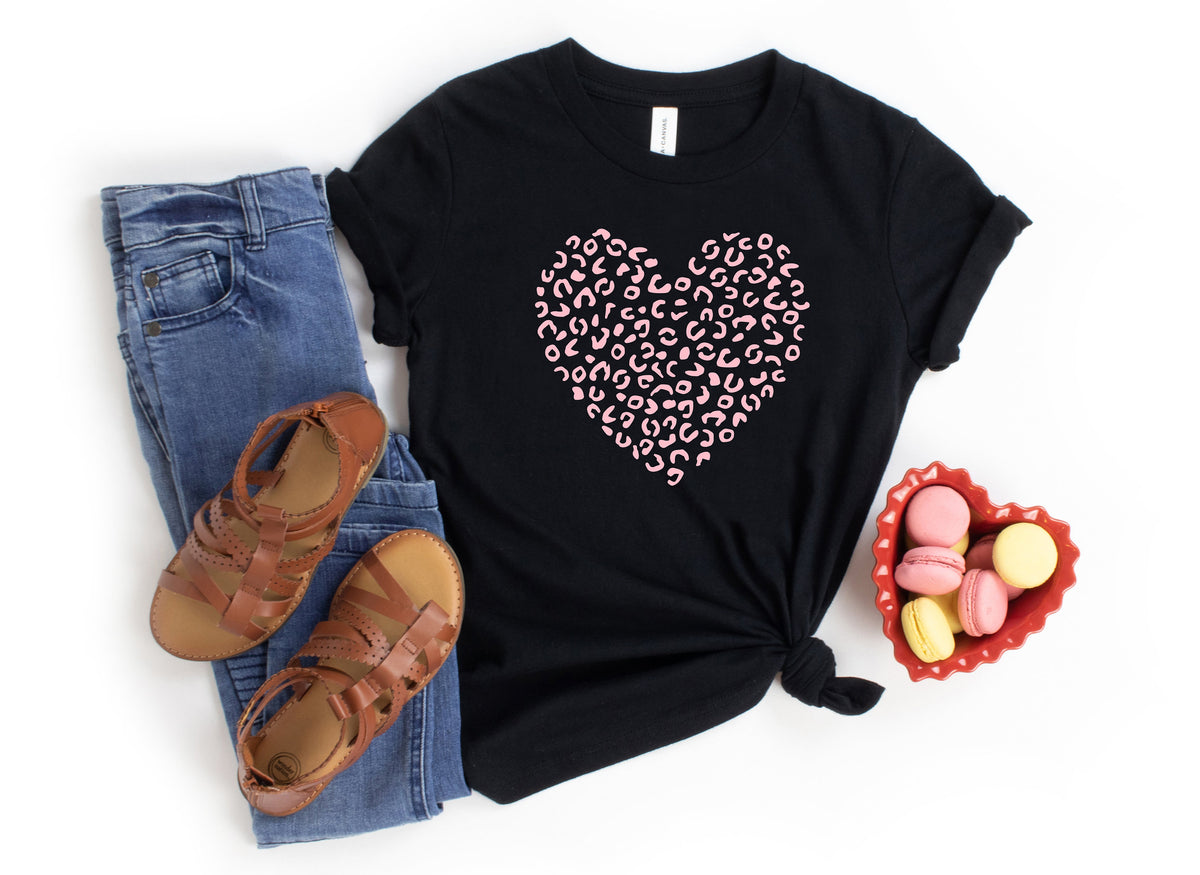 Leopard Print Heart Shirt: Valentine's Day Tee
