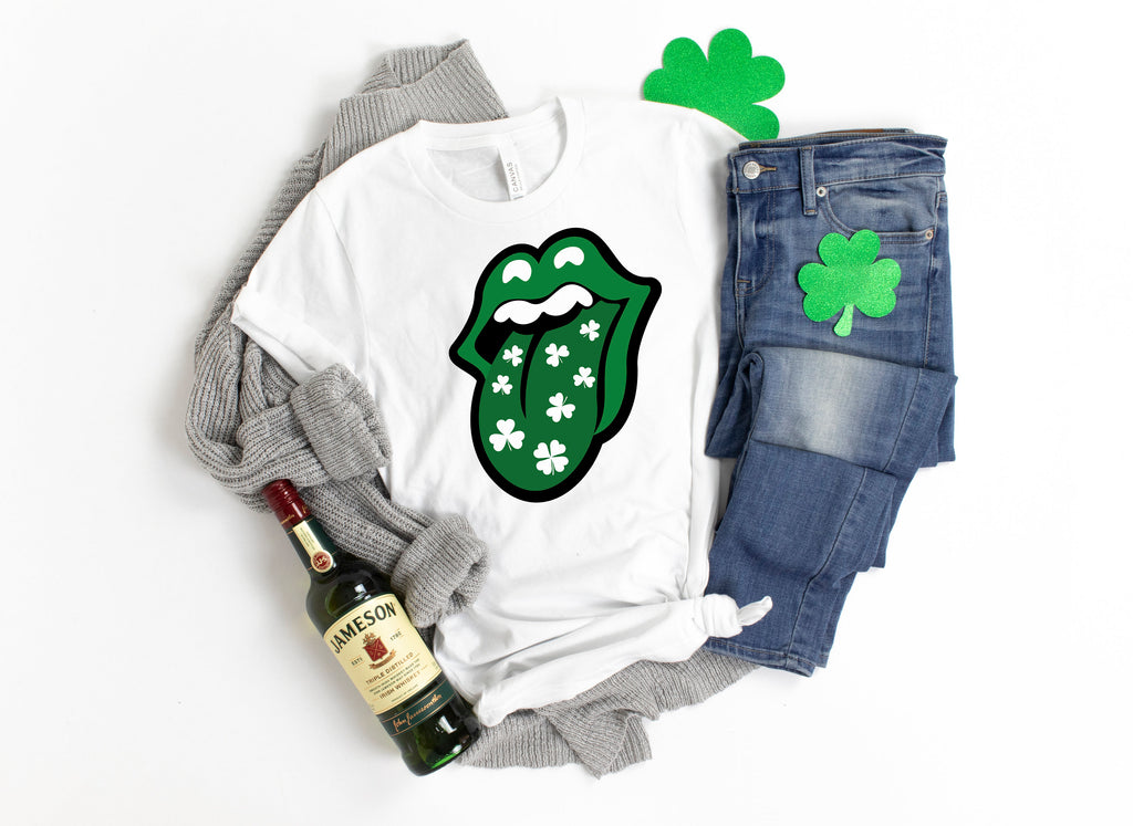 Shamrock Lips Shirt: Lucky Irish St. Patrick's Day Tee