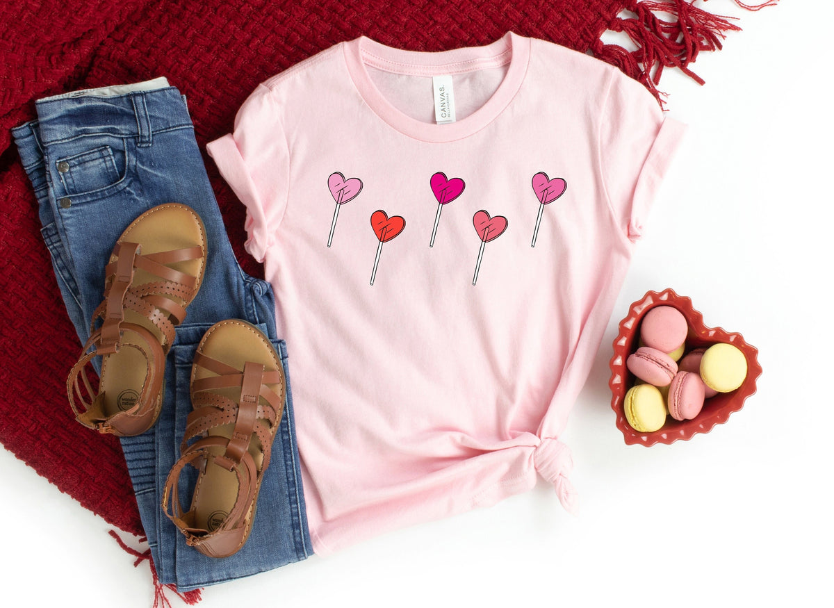 Lollipop Hearts Valentines Day Shirt, Sucker For You Shirt