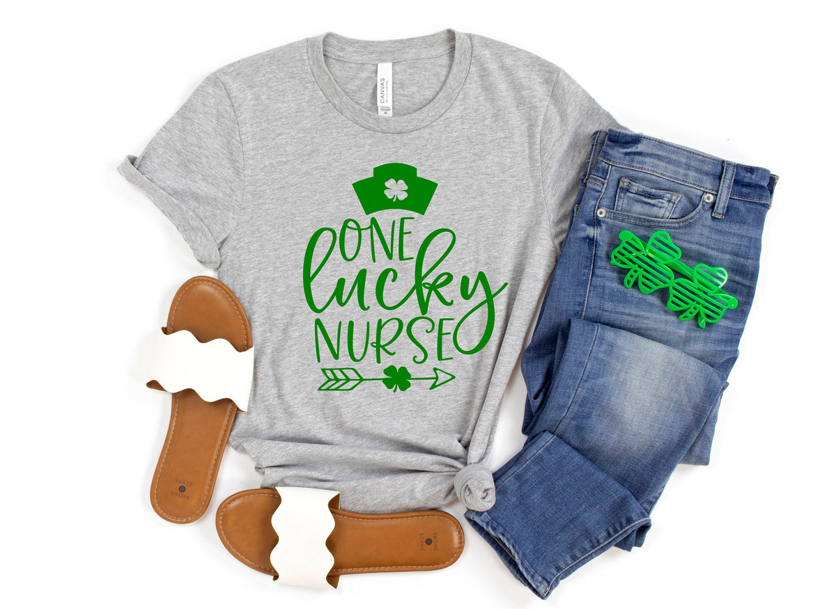 Lucky Nurse St. Patrick's Day T-Shirt: Irish Shamrock Tee