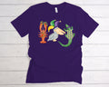 Watercolor Mardi Gras Shirt: New Orleans Tee with Crocodile