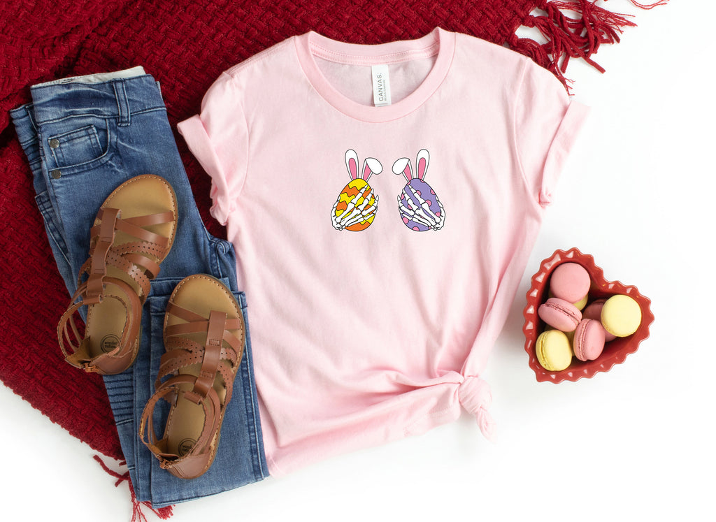 Funny Easter Skeleton Eggs Shirt: Dancing Skellies Tee