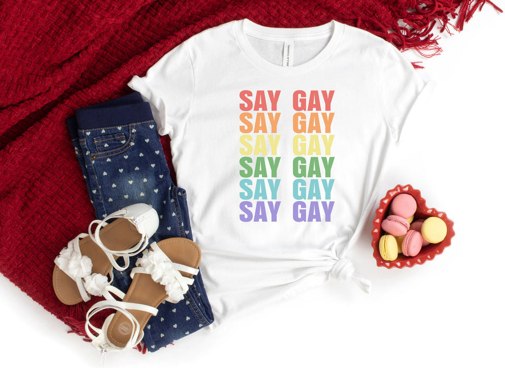 Say Gay T-Shirt: LGBTQ+ Rights, Equality Tee