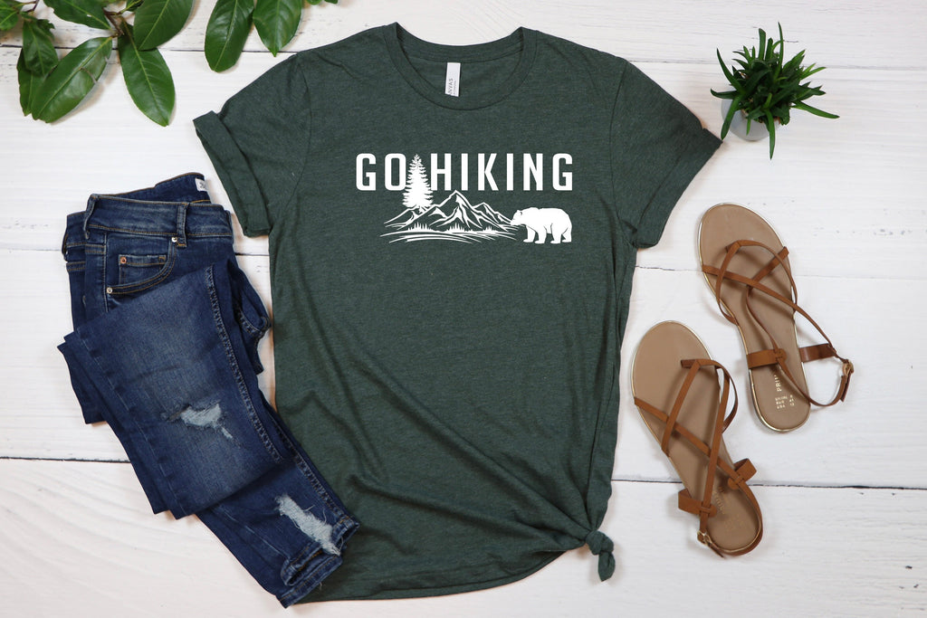 Go Hiking Bear Kills You T-Shirt: Mountain Adventure Shirt