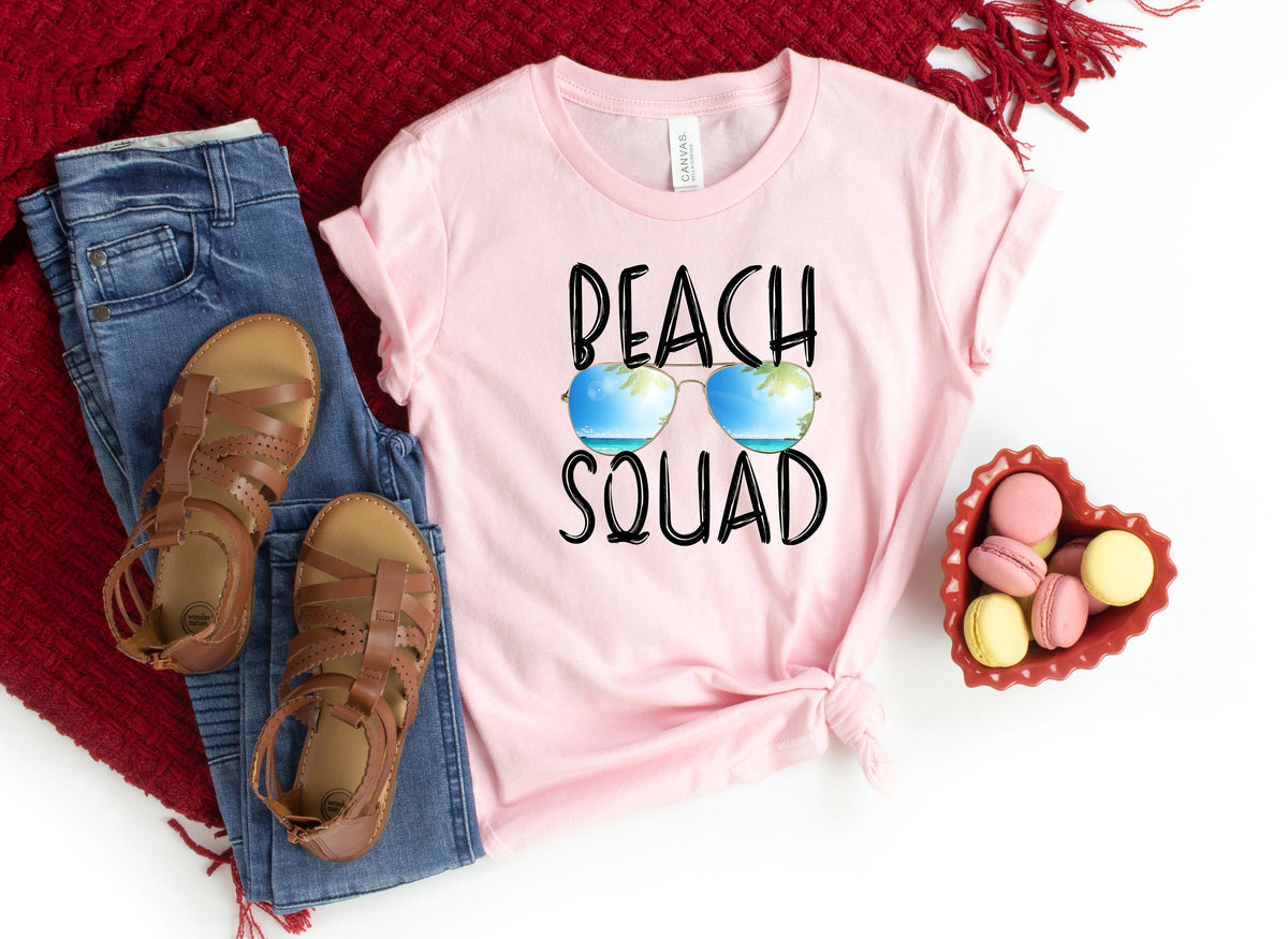 Beach Squad Shirt: Girls Summer Vacation Tee