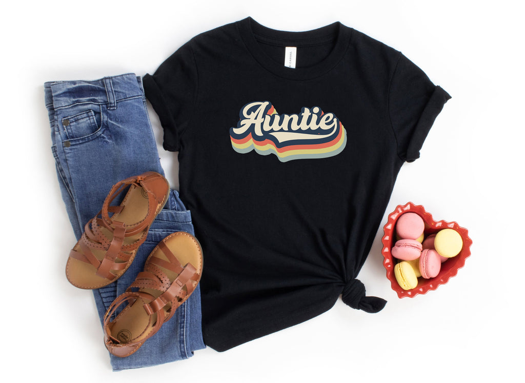 Retro Auntie T-Shirt: Vintage Style Aunt Gift