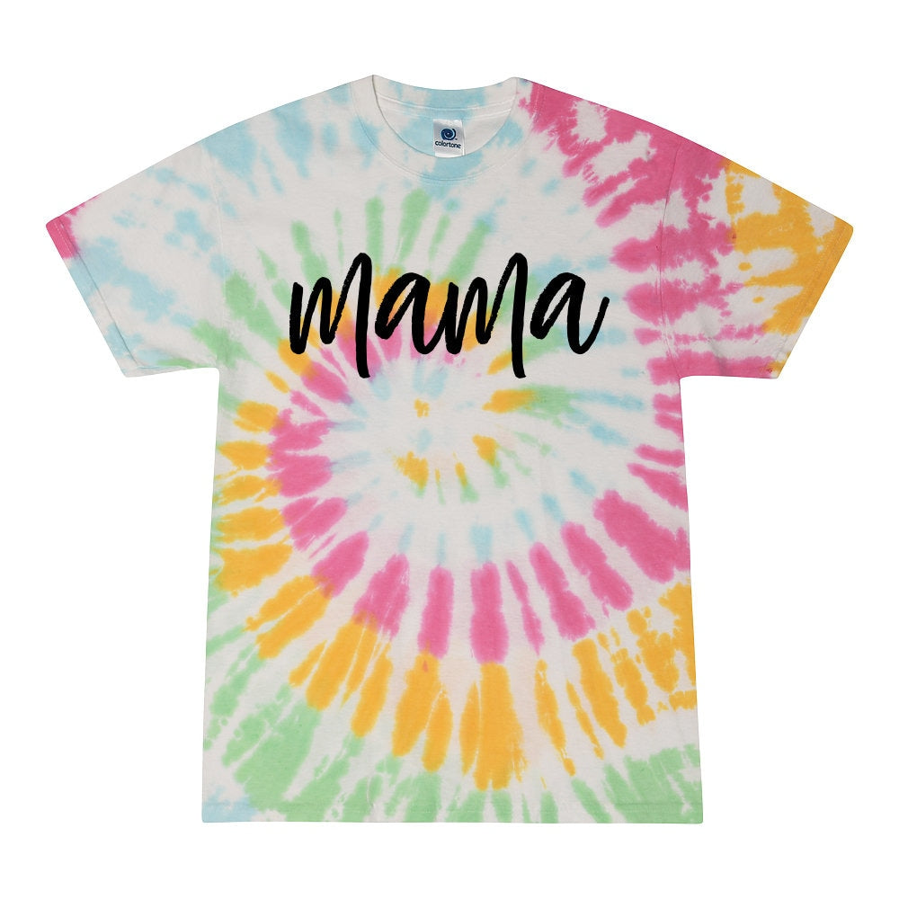 Handmade Mama Tie-Dye T-Shirt: Mom Life Shirt