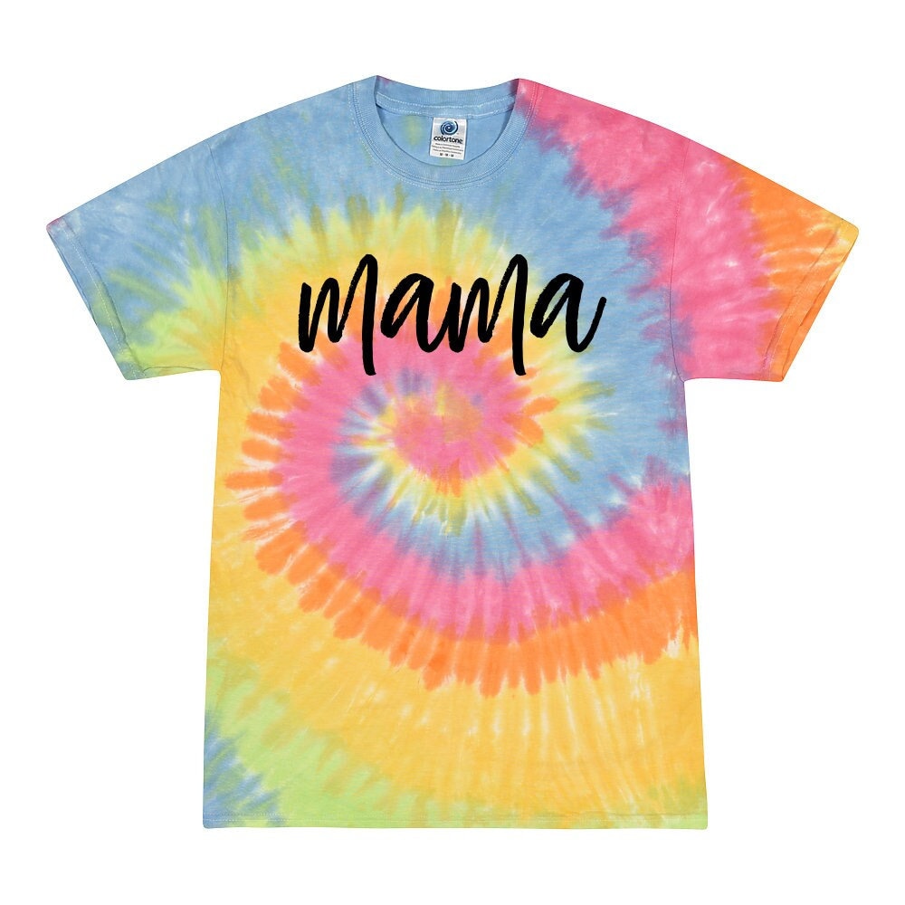 Handmade Mama Tie-Dye T-Shirt: Mom Life Shirt
