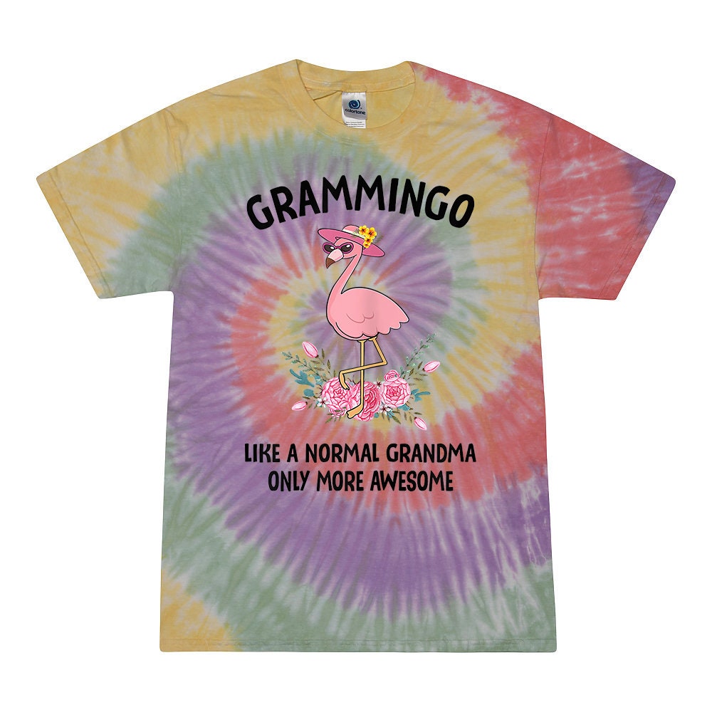 Tie Dye Flamingo Grammingo Grandma T-Shirt