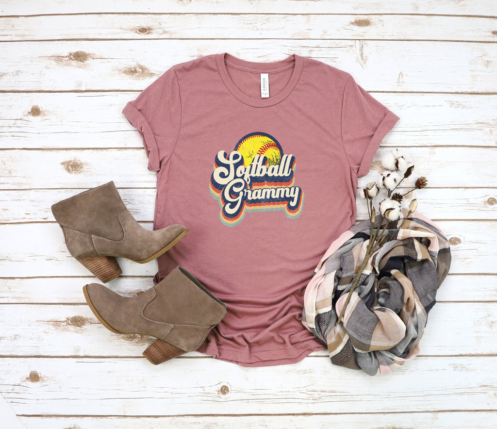 Retro Softball Grammy Shirt: Gift for Grandma