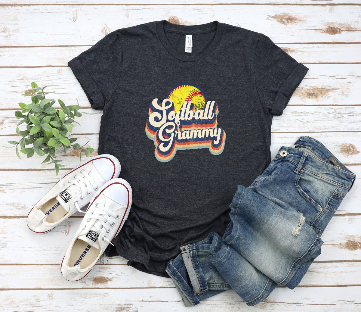 Retro Softball Grammy Shirt: Gift for Grandma