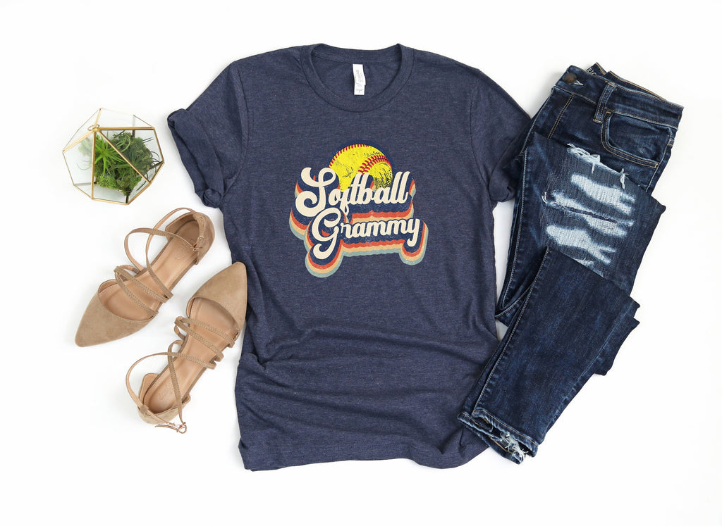 Retro Softball Grammy Shirt: Gift for Grandma