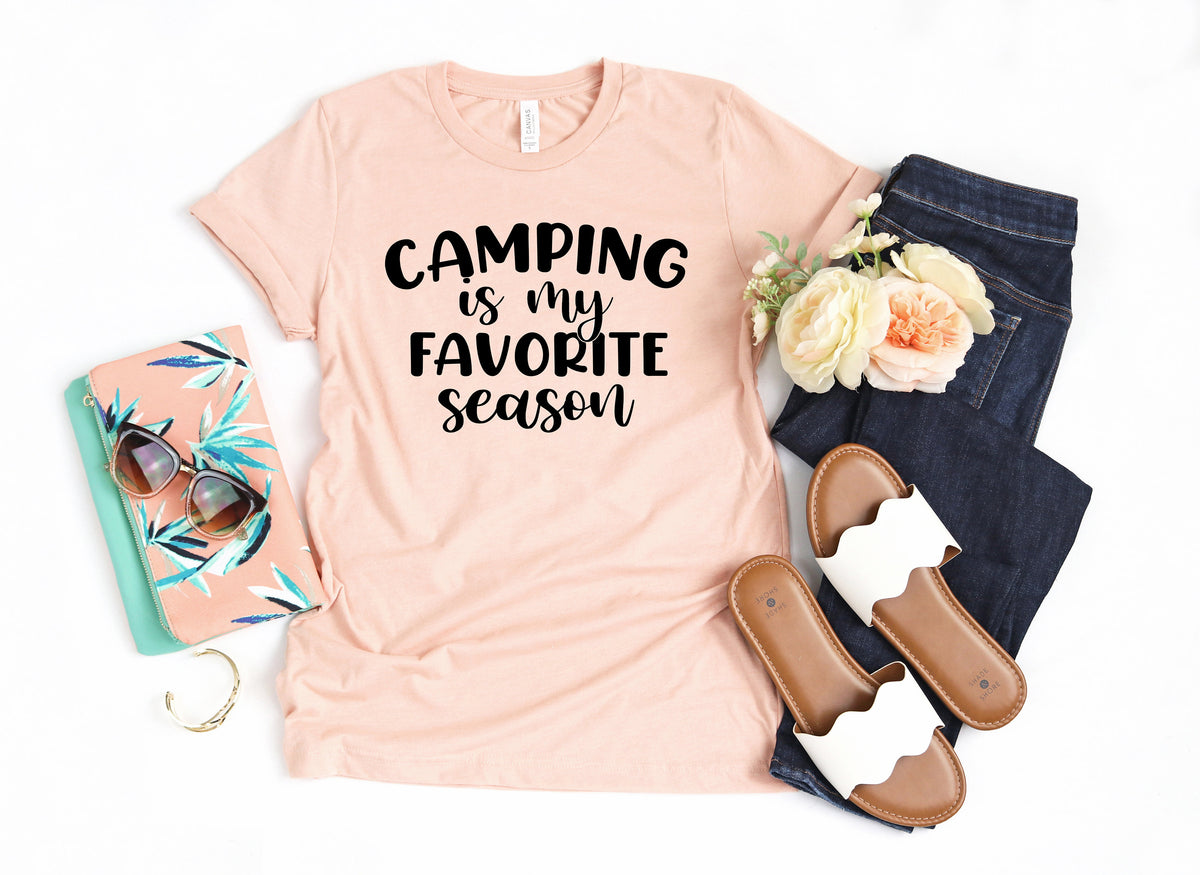Camping Is My Favorite Season Shirt, Cute Hiking, Adventure