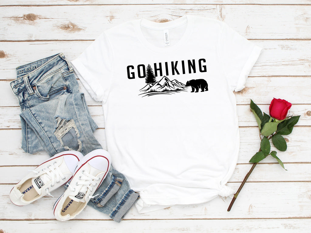 Go Hiking Bear Kills You T-Shirt: Mountain Adventure Shirt