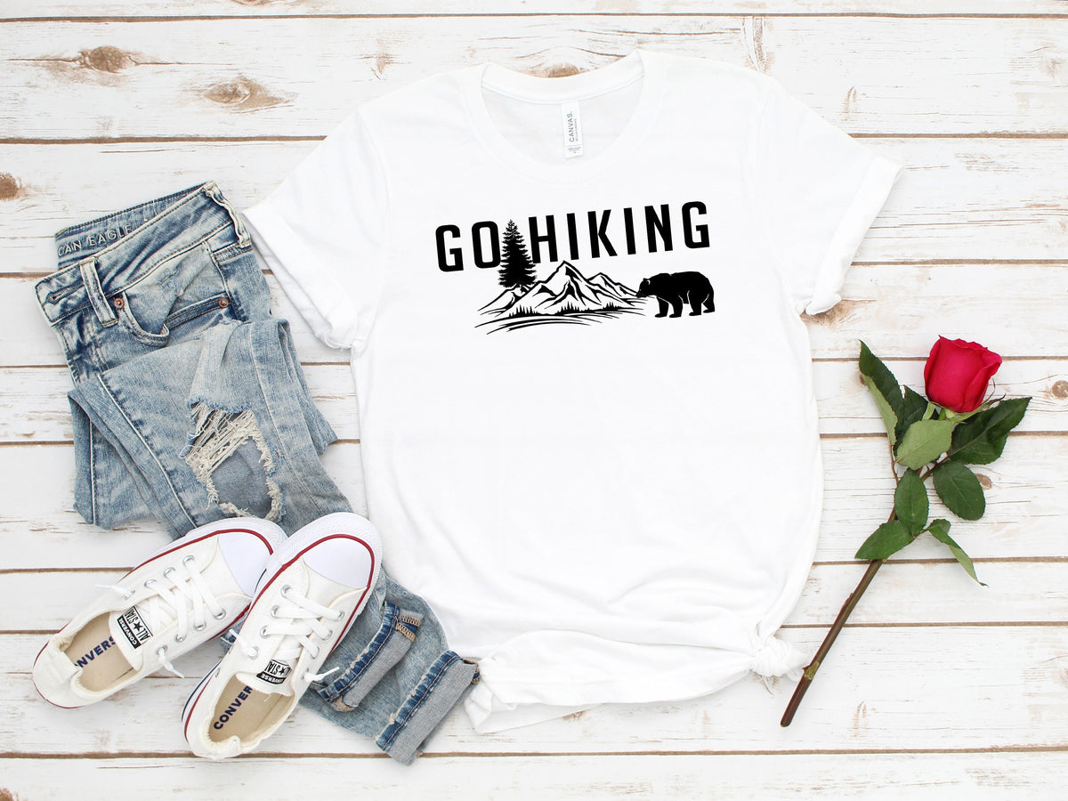 Go Hiking Bear Kills You T-Shirt: Mountain Adventure Shirt