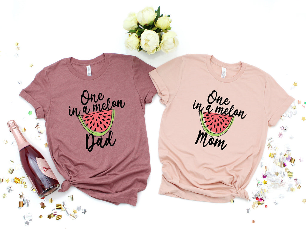 One in a Melon Mom Shirt: Watermelon Birthday