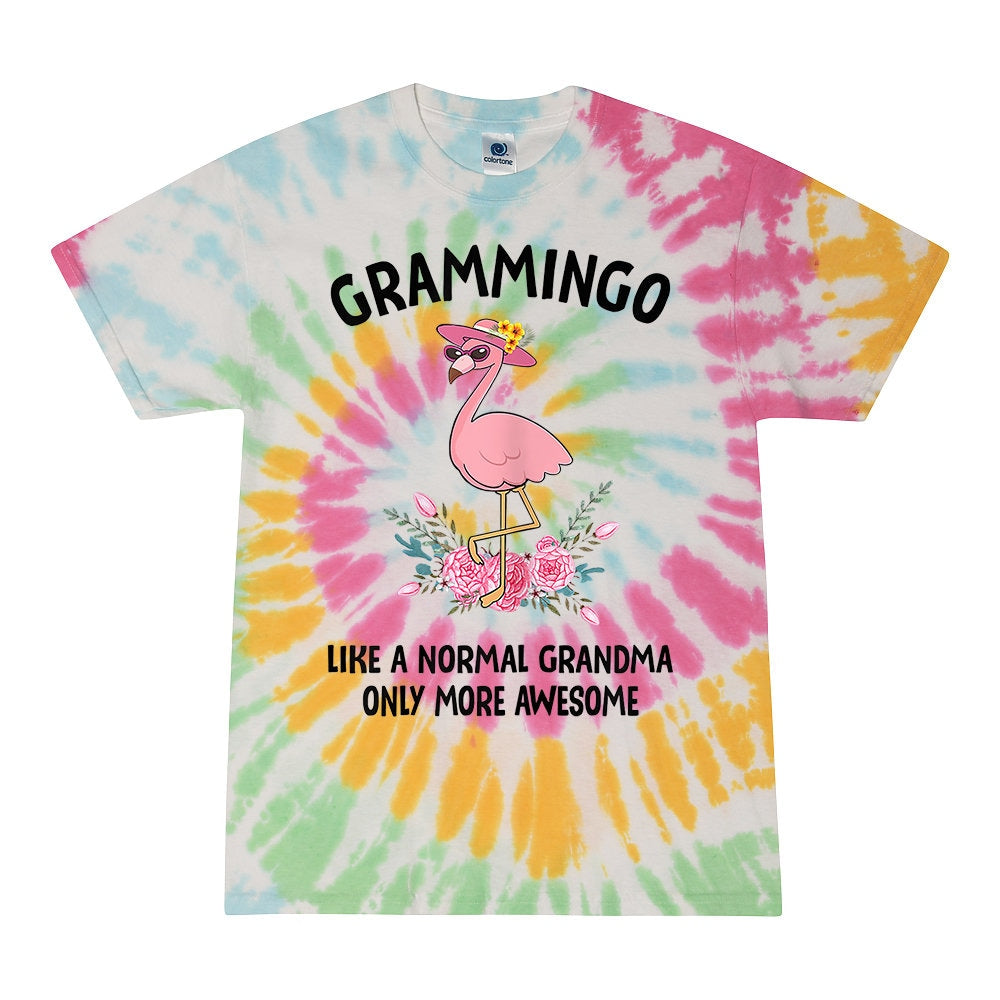 Tie Dye Flamingo Grammingo Grandma T-Shirt