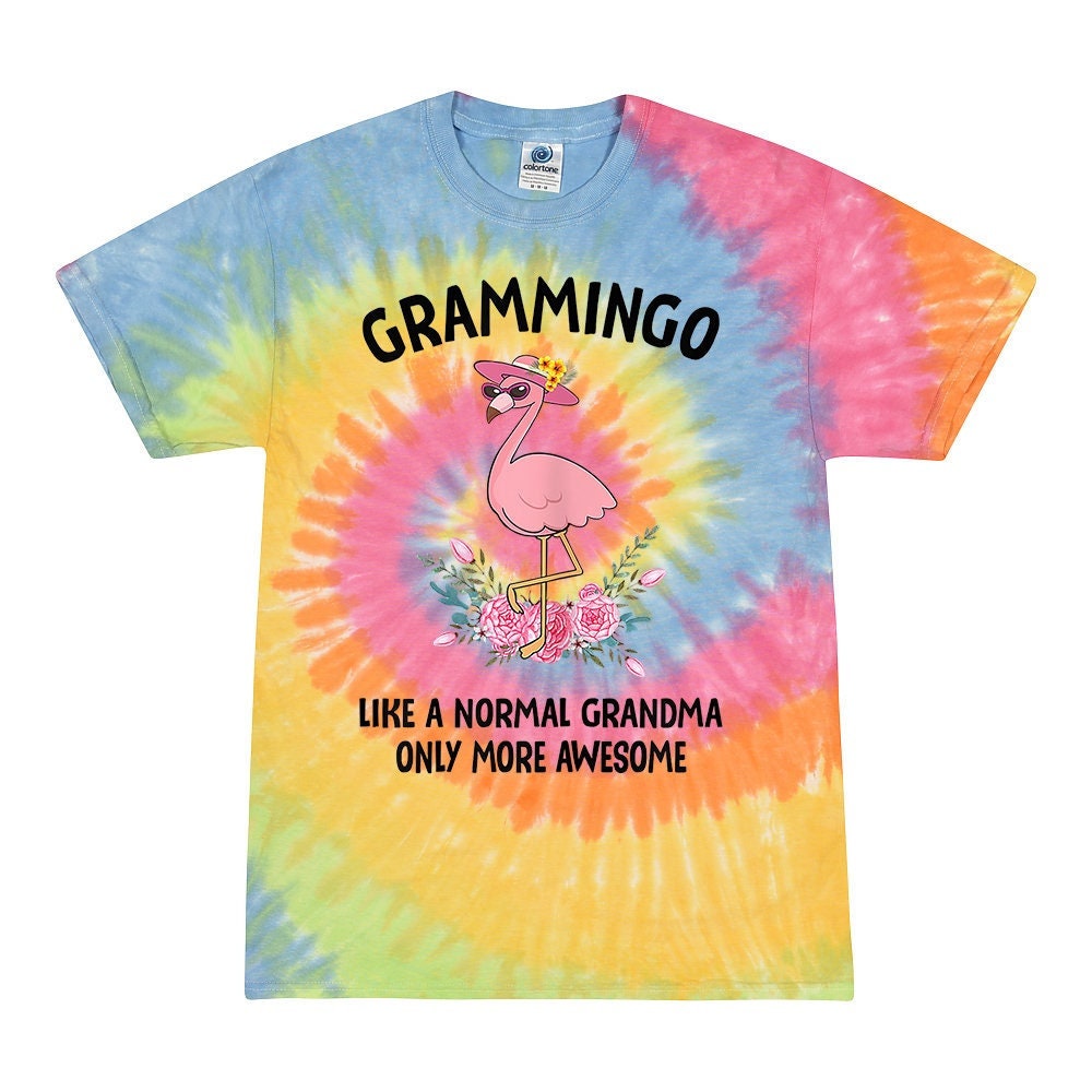 Tie Dye Flamingo Grammingo Grandma T-Shirt