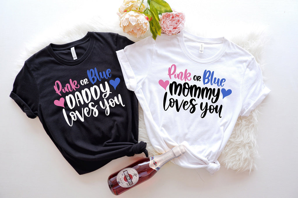 Gender Reveal Party Shirts: Team Girl, Team Boy, Baby Shower