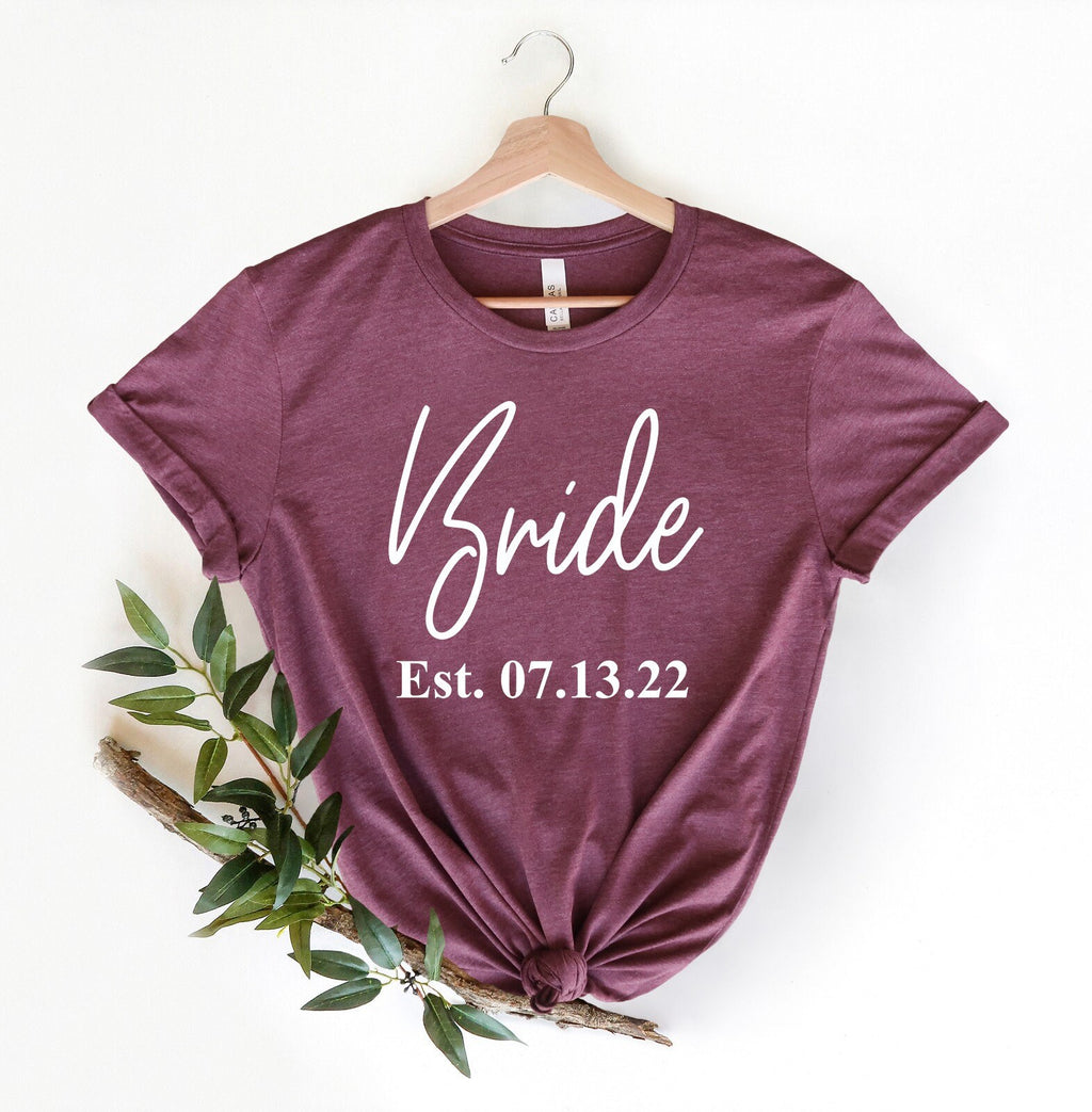 Bride and Groom Matching Shirts: Just Married Couple Tees