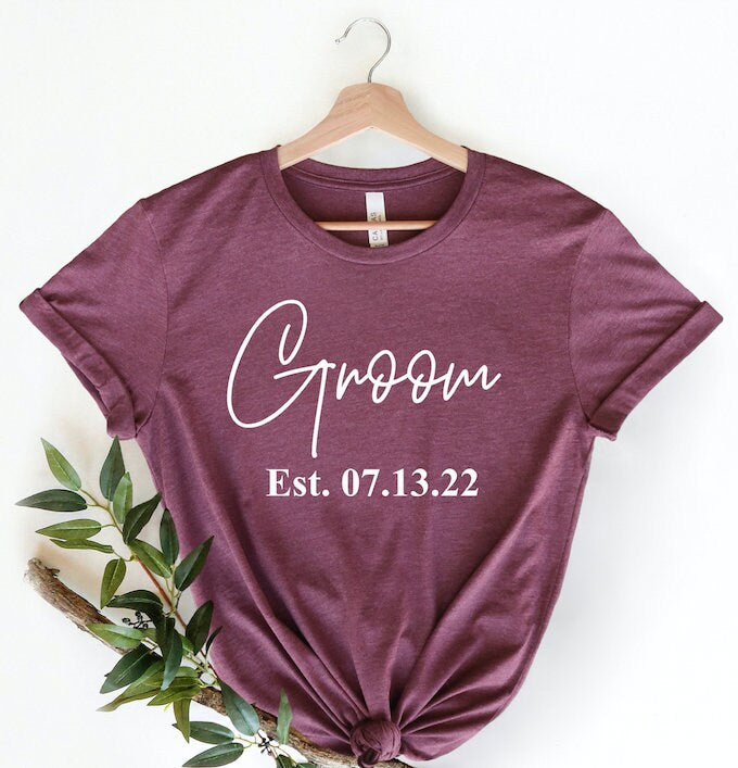 Bride and Groom Matching Shirts: Just Married Couple Tees