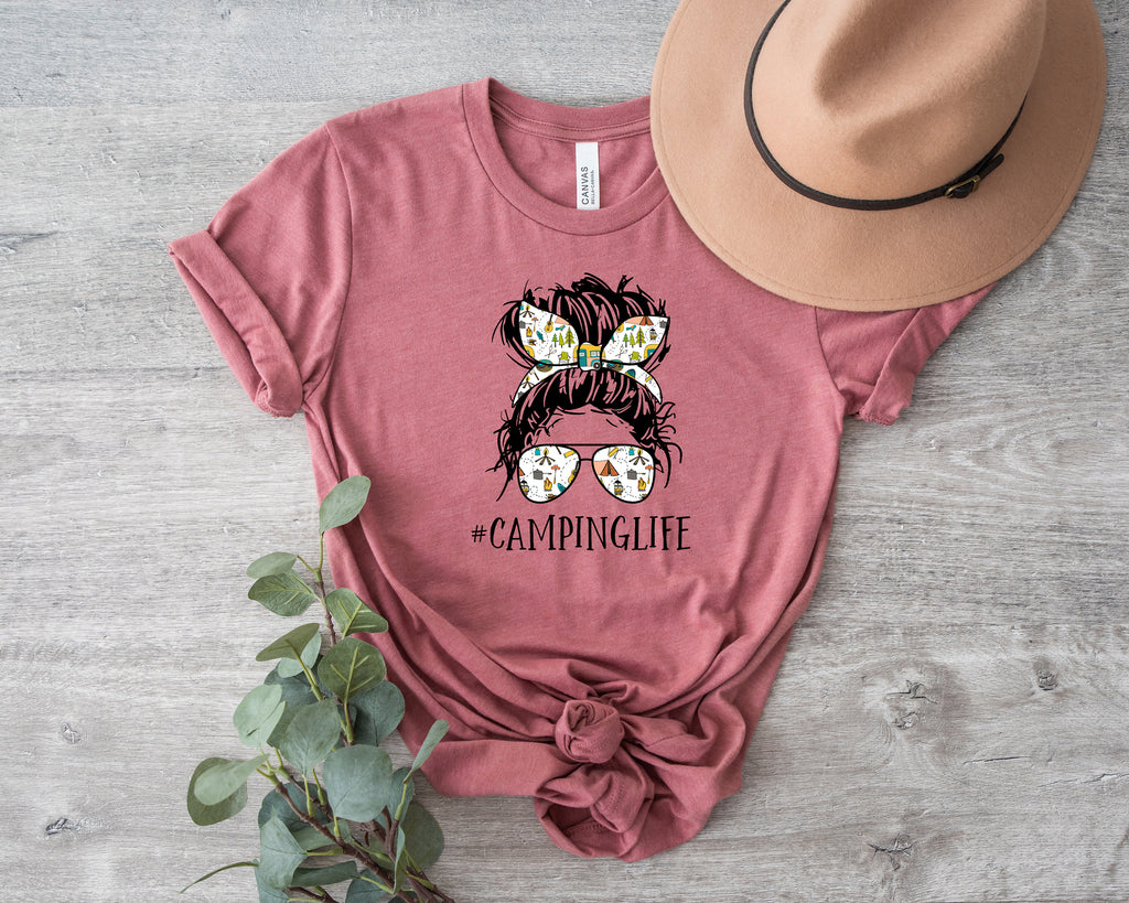 Camping Life Shirt: Adventure Awaits, Mountains Tee